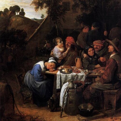 Peasants in front of a Village Inn