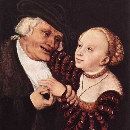 Old Man and Young Woman