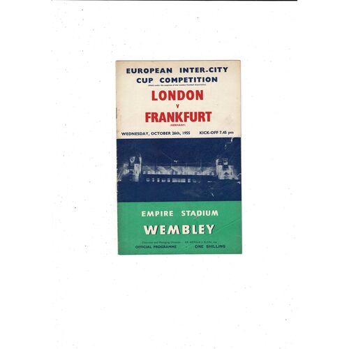 1955 London v Frankfurt Inter - Cities Fairs Cup Final
