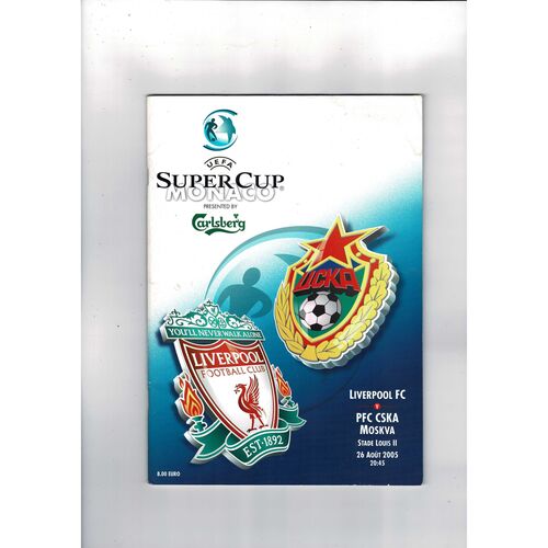 European Super Cup Football Programmes