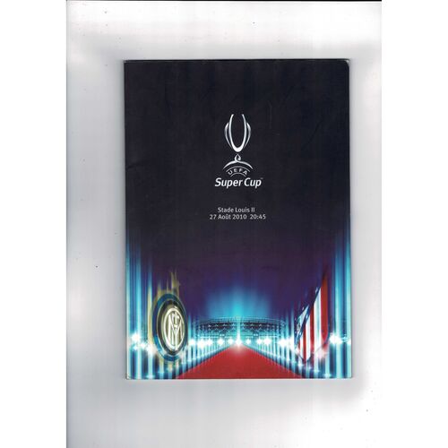 2010 Inter Milan v Atletico Madrid Super Cup Final Football Programme