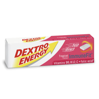 Dextro Energy Tropical Flavour Glucose Tablets With Vitamins 47g