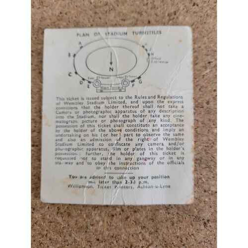 1962 England v Germany Schools International Football Match Ticket