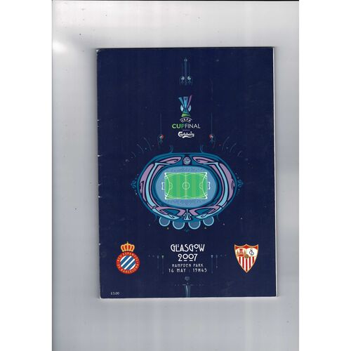 2007 Espanyol v Sevilla UEFA Cup Final Football Programme