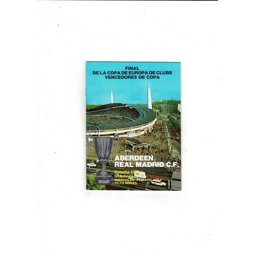 European Cup Winners Cup Final Football Programmes