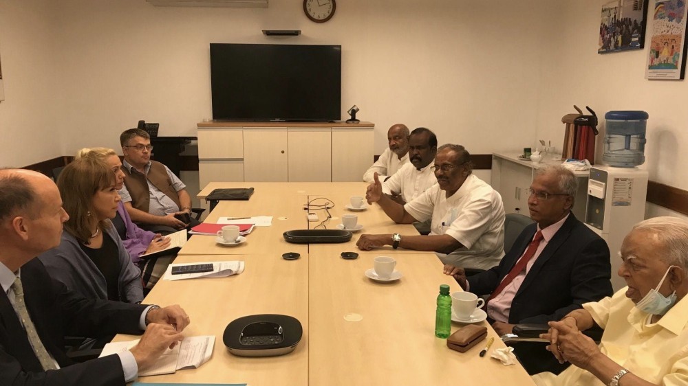 தமிழர்களுக்குத் தீர்வு கிடைக்க ஐ.நாவின் பங்களிப்பு அவசியம். சம்பந்தன் தலைமையிலான கூட்டமைப்பினர் வலியுறுத்து