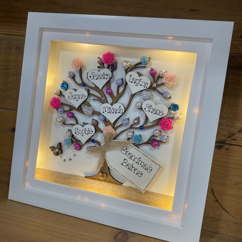 Floral Family Tree Frame