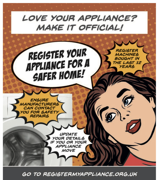 Registering appliances will help with safety and savings
