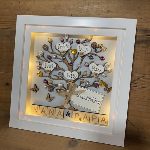 “ pretty with pearls “ Grandparents frame