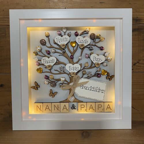 “ pretty with pearls “ Grandparents frame