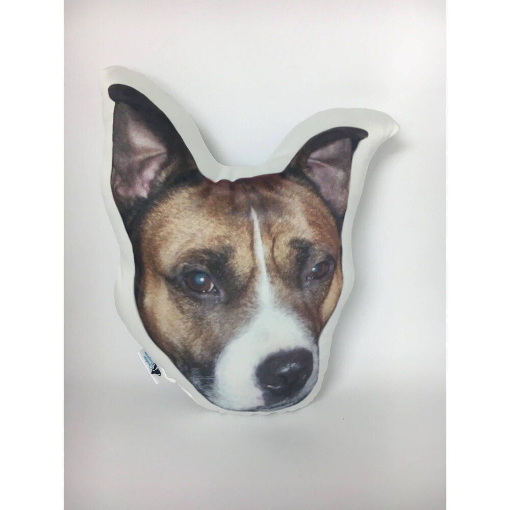 Personalised Pet Head Shaped Cushion, Single Sided
