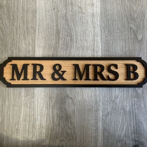Personalised Oak Street Style Sign – 3D Wooden Home Decor Plaque