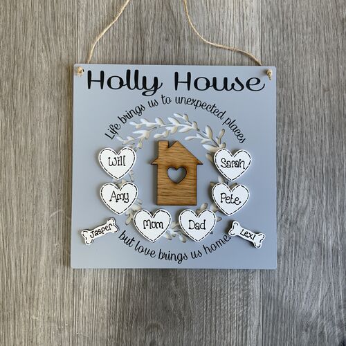 ‘ Mums House ‘ plaque