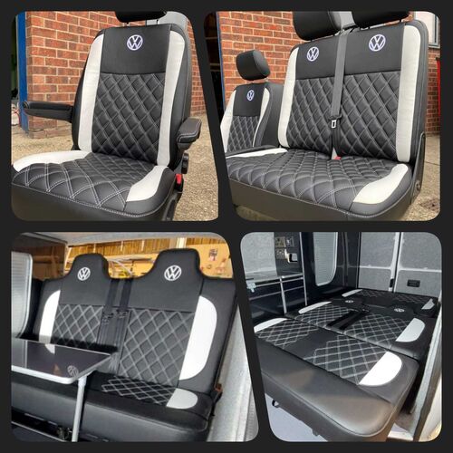 VW T5/T6 M1 Crash tested Rock and Roll Bed with Matching front Seats