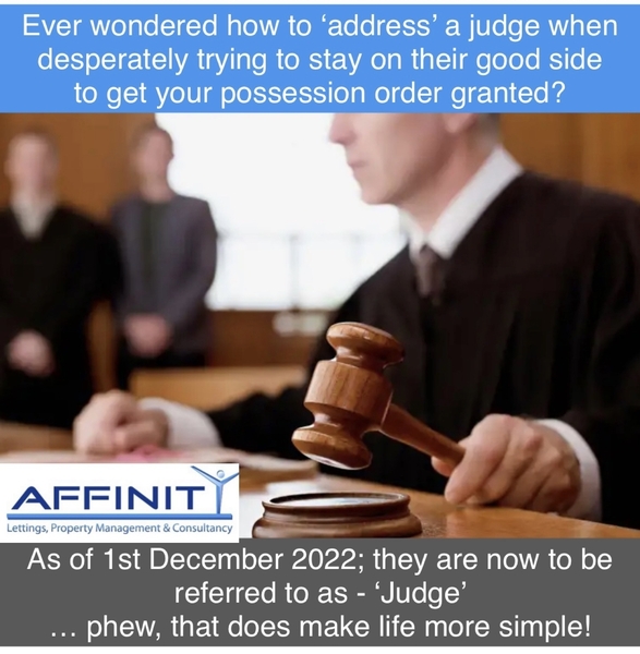 How to Address the Judge - 1st December 2022