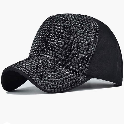 Encrusted Rhinestone Baseball Cap