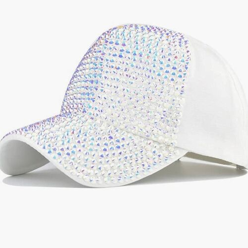Encrusted Rhinestone Baseball Cap