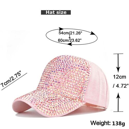 Encrusted Rhinestone Baseball Cap