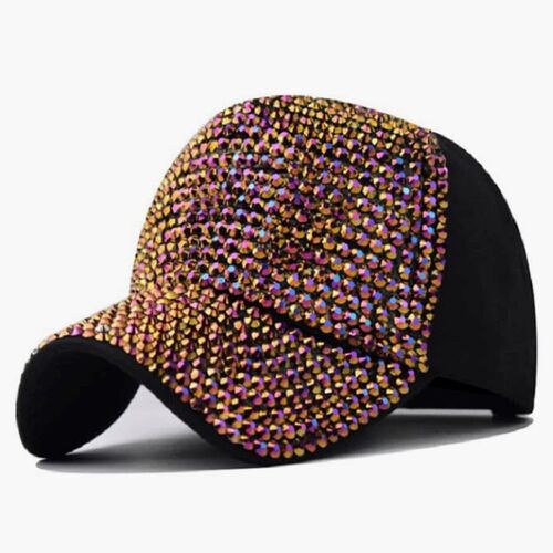 Encrusted Rhinestone Baseball Cap