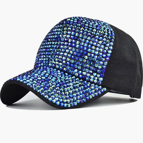 Encrusted Rhinestone Baseball Cap