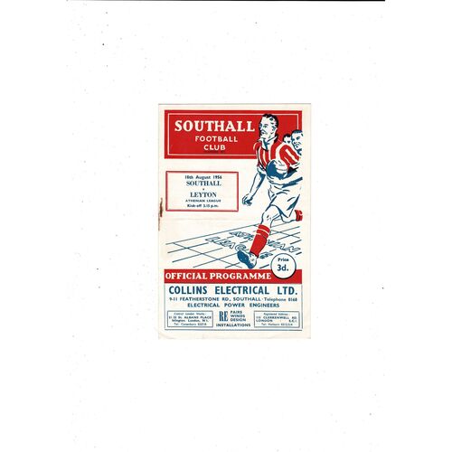 1956/57 Southall v Leyton Athenian League Football Programme