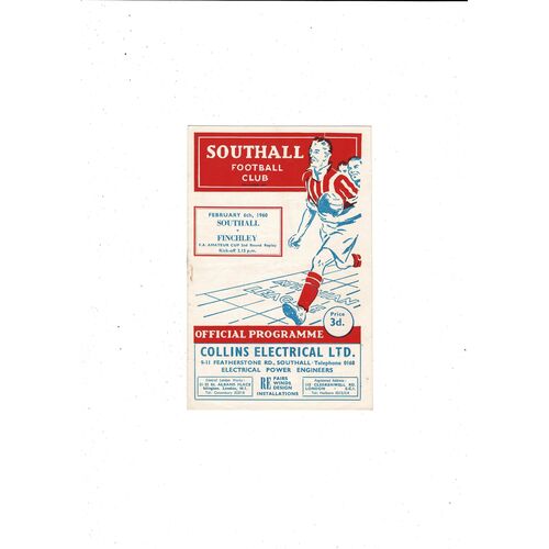 1959/60 Southall v Finchley Amateur Cup Football Programme