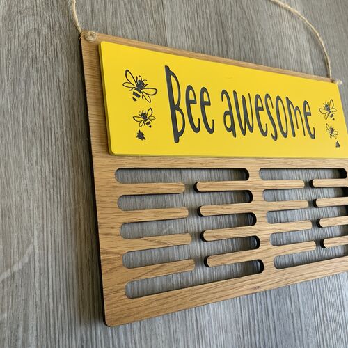 Customised Running Medal Display | Medal Hanger For Runners | Bee Awesome