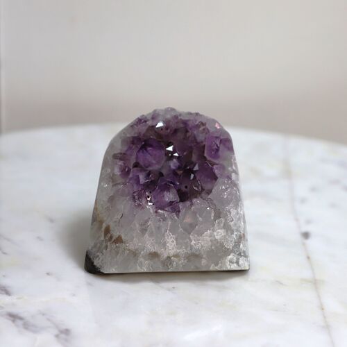 Amethyst Free Standing Geode with Polished edges
