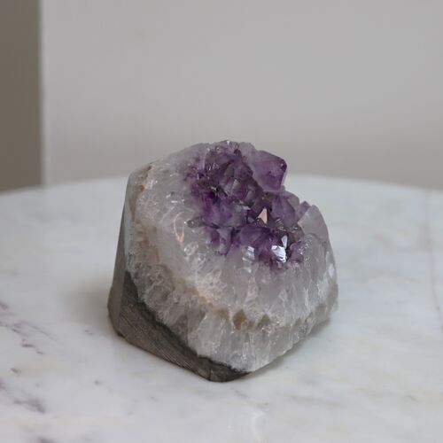 Amethyst Free Standing Geode with Polished edges