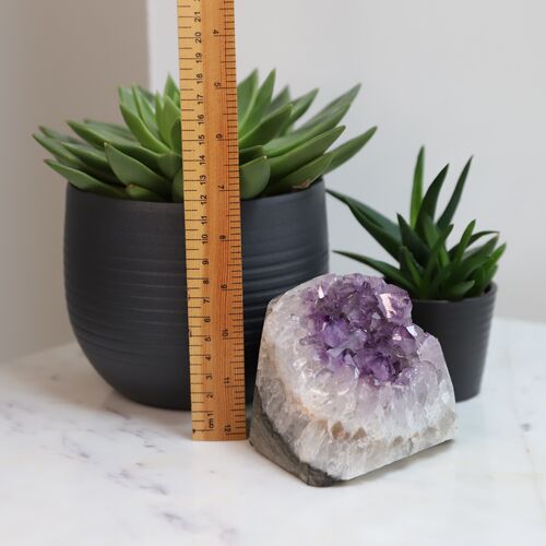 Amethyst Free Standing Geode with Polished edges