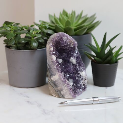Amethyst Free standing Geode