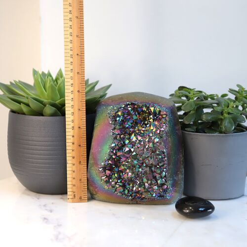 Titanium Amethyst Geode Crystal