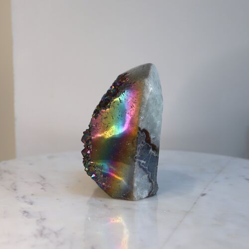 Titanium Amethyst Geode Crystal