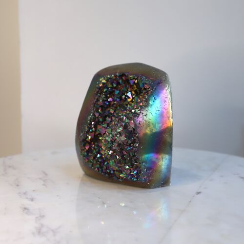 Titanium Amethyst Geode Crystal