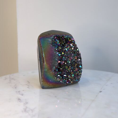 Titanium Amethyst Geode Crystal