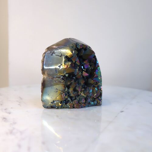 Titanium Amethyst Geode Crystal