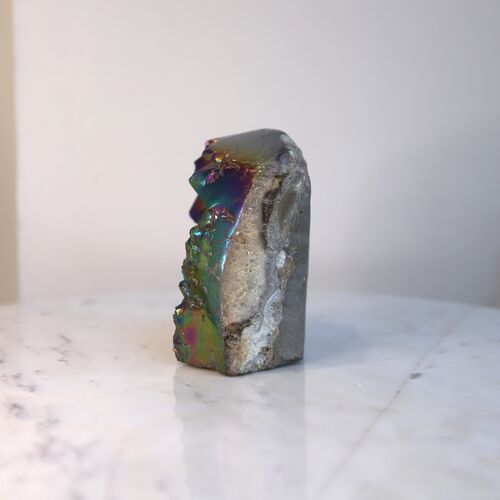 Titanium Amethyst Geode Crystal