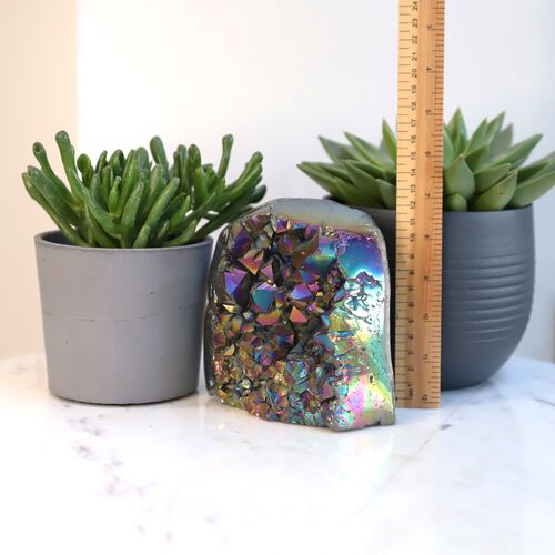 Titanium Amethyst Geode Crystal