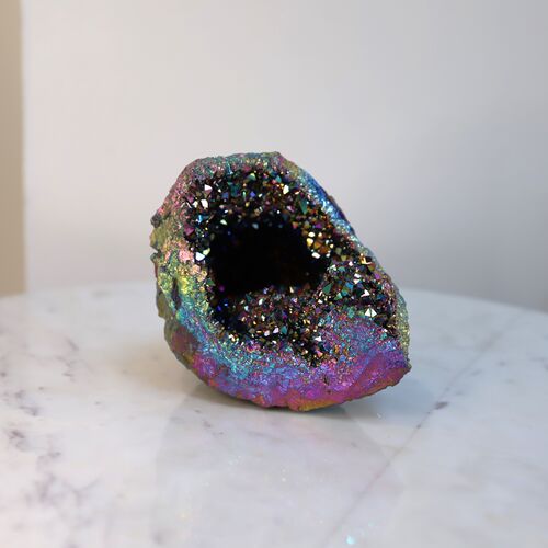 Titanium Amethyst Geode Pipe Crystal