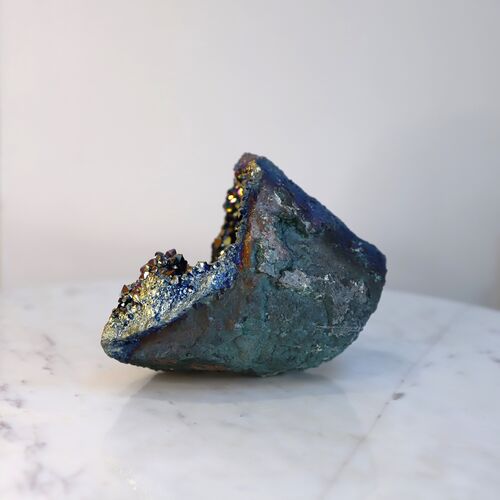 Titanium Amethyst Geode Pipe Crystal