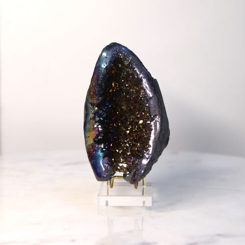 Titanium Amethyst Geode Crystal