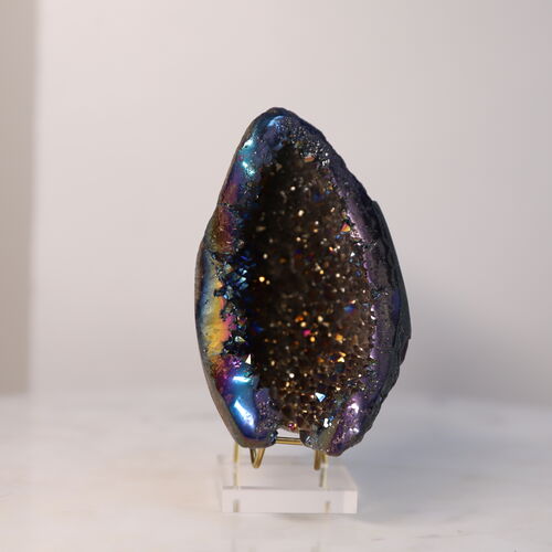 Titanium Amethyst Geode Crystal