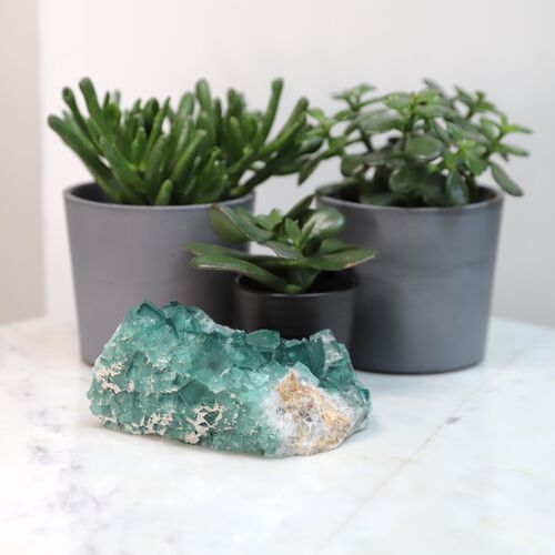 Green Fluorite Natural Cluster