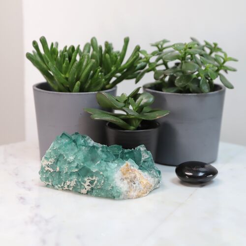 Green Fluorite Natural Cluster