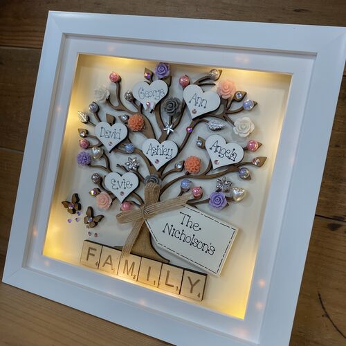 Floral Family Tree Frame