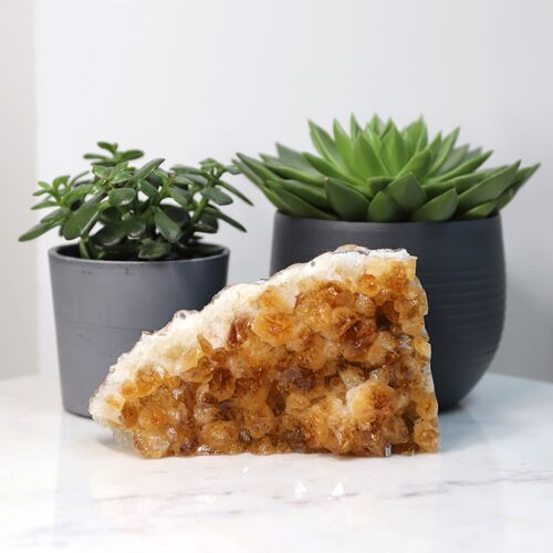 Citrine Free Standing Geode