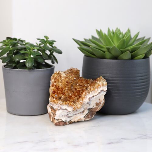 Citrine Free Standing Geode Crystal