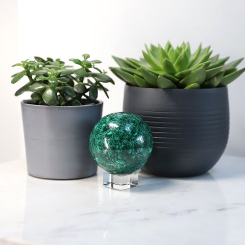 Malachite Crystal Sphere