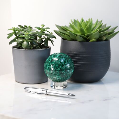 Malachite Crystal Sphere
