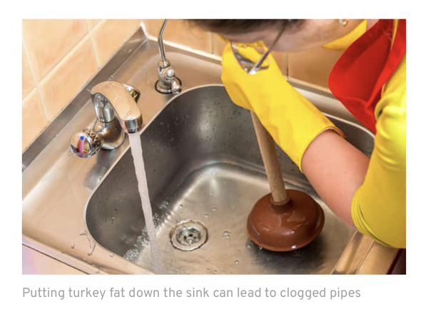 Blocked drains: Don’t put festive fats down the plughole this Christmas